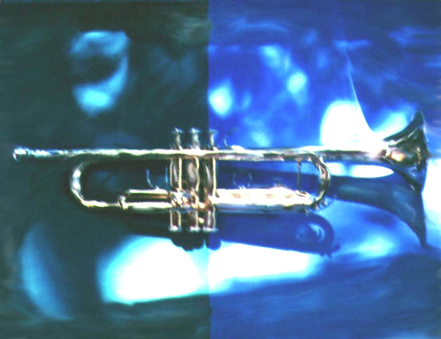 Trumpet, Blue Photograph by Claire Rydell Trumpet, Blue Photograph by Claire Rydell