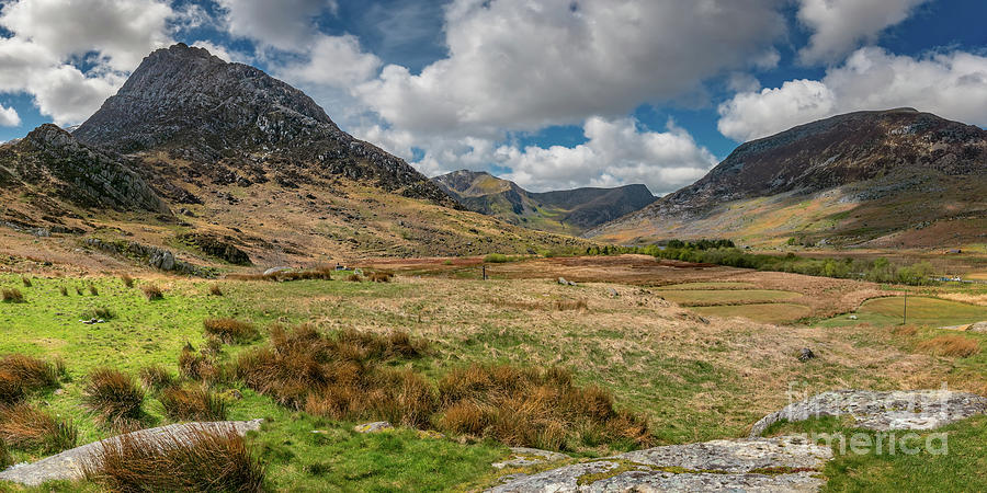 Mountain Photograph - Tryfan and The Ogwen Valley Snowdonia  by Adrian Evans