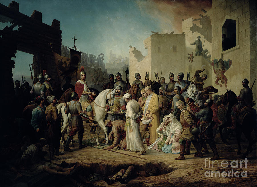 Tsar Ivan Iv Conquering Kazan In 1552, 1894 Painting by Petr ...