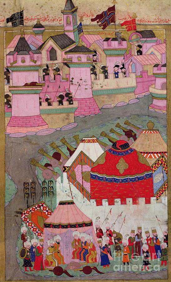 Tsm H.1524 Siege Of Vienna By Suleyman I Painting by Islamic School