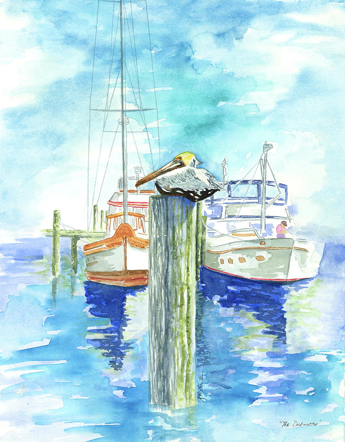 Boca Grande Painting - The Dockmaster by Kristin Gustafson