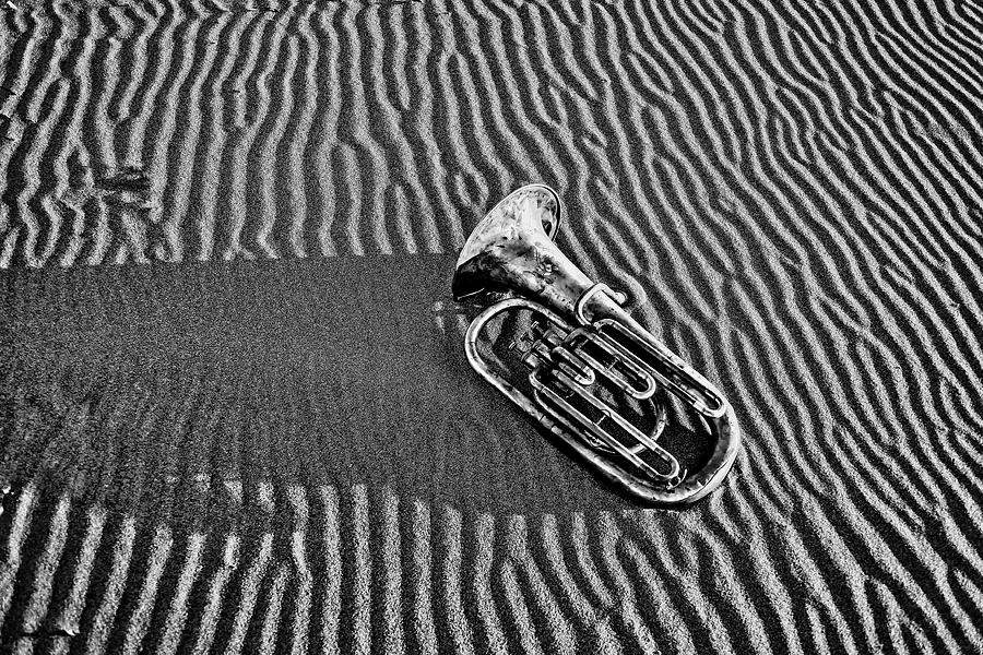 Tuba On Sand Dunes Photograph by Garry Gay
