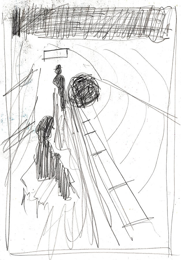 Tube Tunnel Drawing by Edgeworth Johnstone