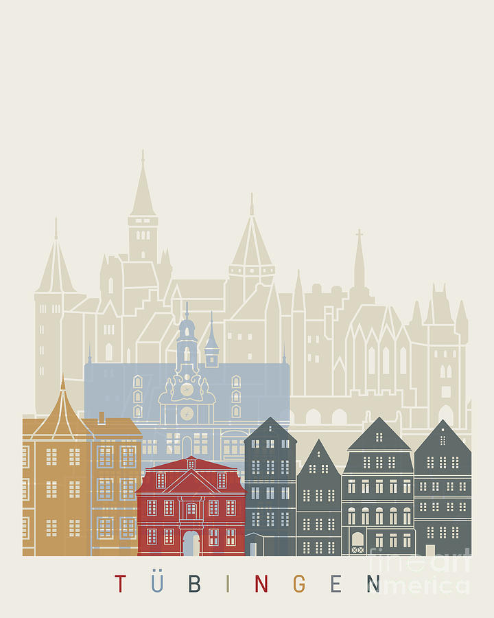 Tubingen skyline poster by Pablo Romero Tubingen skyline poster by Pablo Romero
