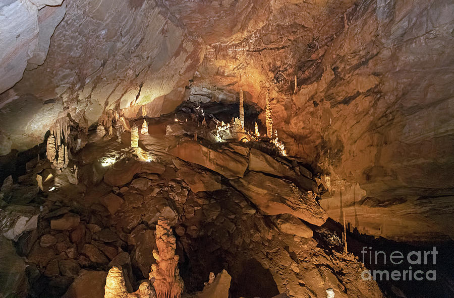 Tuckaleechee Caverns Big Room Stalagmites Photograph by David Oppenheimer