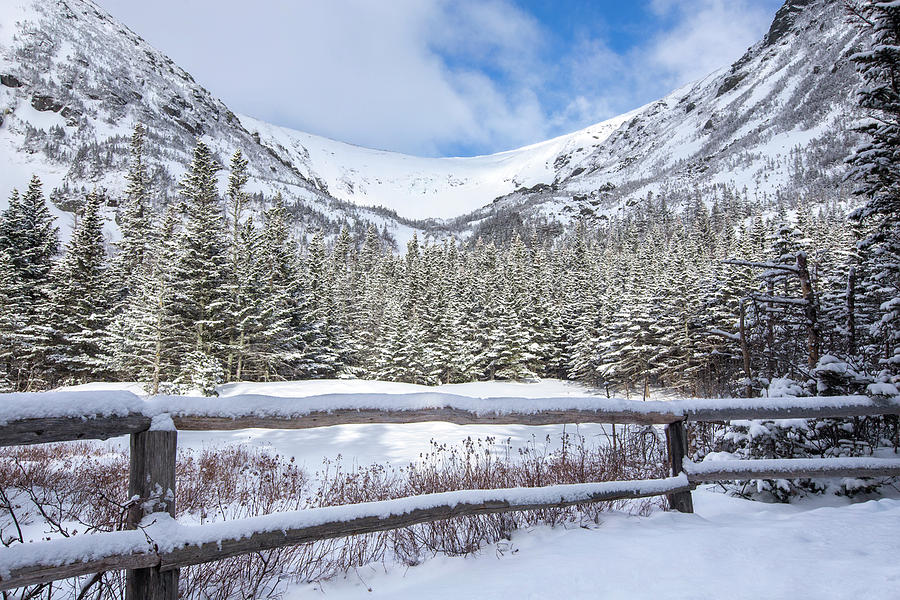 Tuckerman Ravine Winter Fence Photograph by Chris Whiton