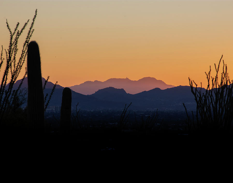 Tucson Foothills Sunset Photograph by Karen Smale