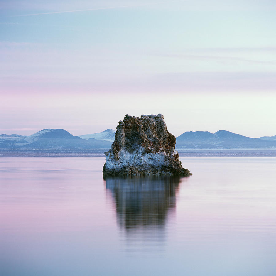 Tufa Formation Reflected In Mono Lake Photograph by Micha Pawlitzki