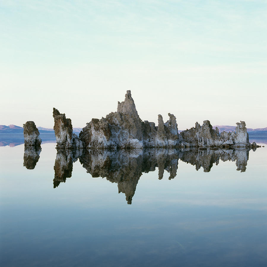 Tufa Formations Reflected In Mono Lake Photograph by Micha Pawlitzki