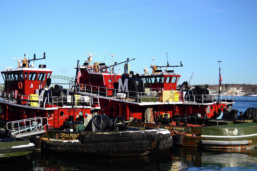 Tug Boats docked Photograph by James Kirkikis