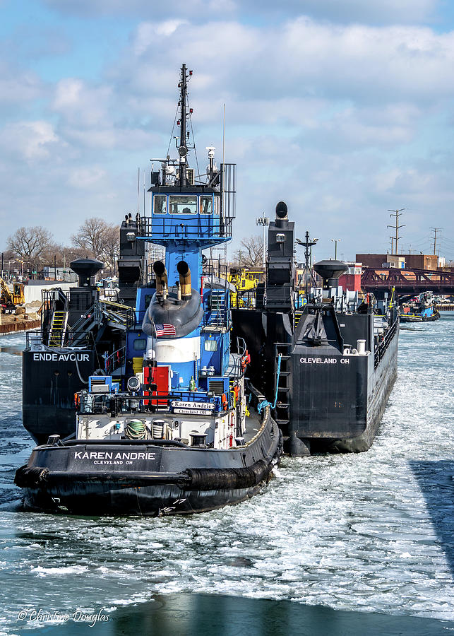 Tug Karen Andrie and Barge Photograph by Christine Douglas