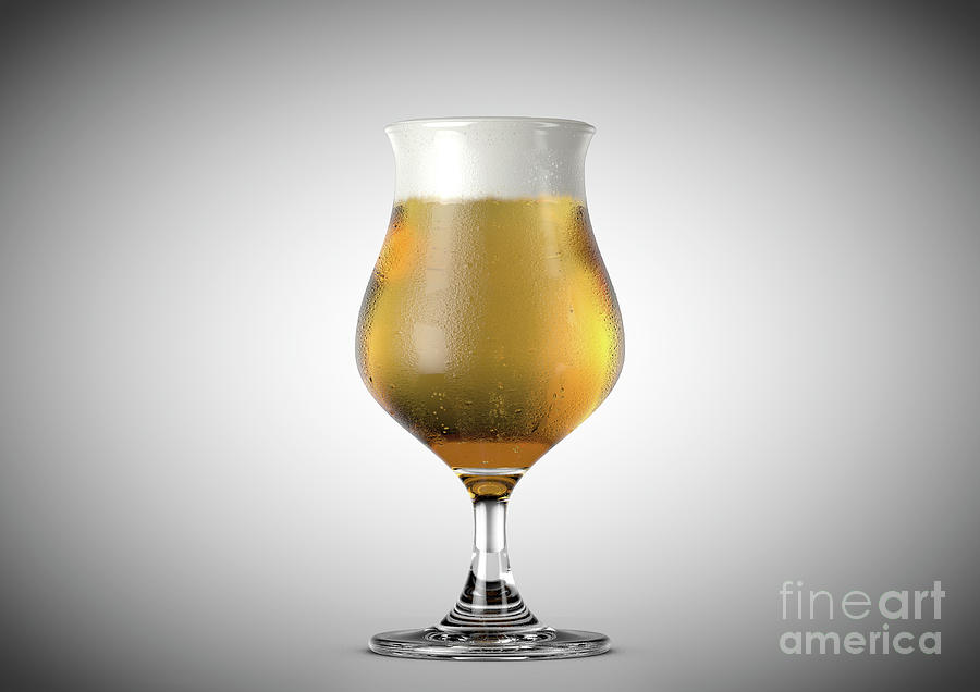 Beer Digital Art - Tulip Beer Pint by Allan Swart