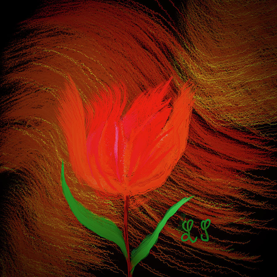 Abstract Digital Art - Tulip Fantasy #j3 by Leif Sohlman
