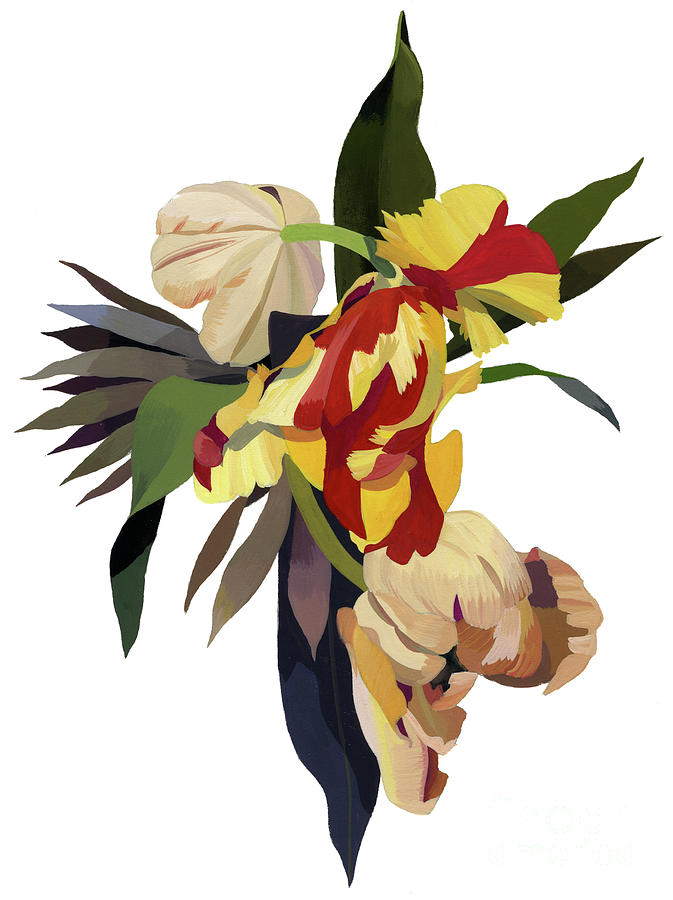 Tulip Parrot 3 Painting by Hiroyuki Izutsu