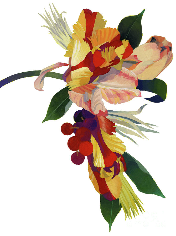 Tulip Parrot One Painting by Hiroyuki Izutsu