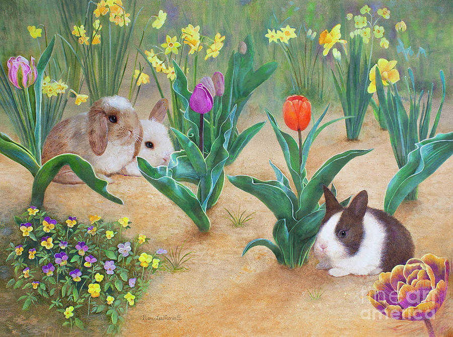 Tulip Playground Painting by Nancy Lee Moran