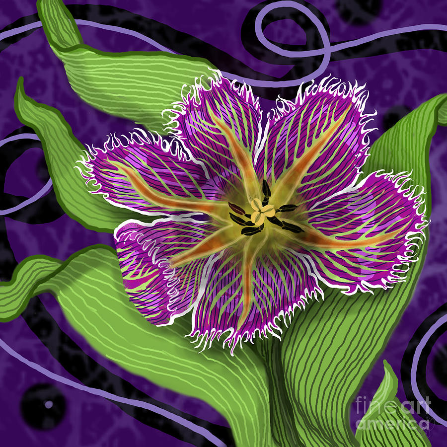 Tulip Talk Digital Art by Carol Jacobs