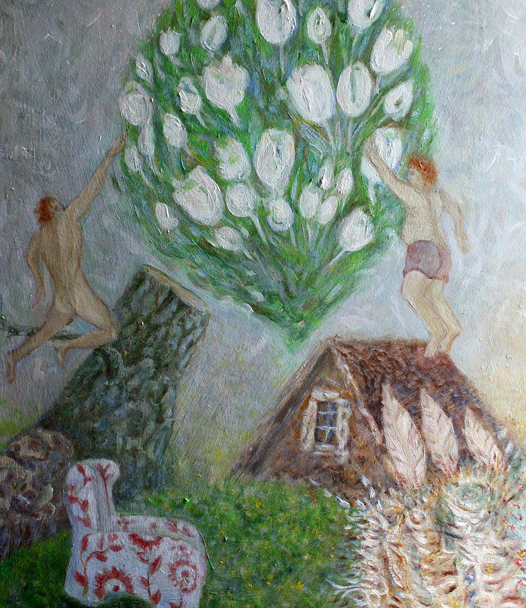 Tulip tree Painting by Elzbieta Goszczycka