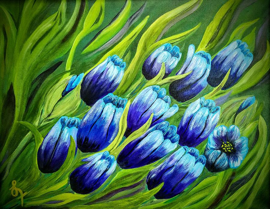 Tulip Waves Painting by Lisa Feagans - Fine Art America