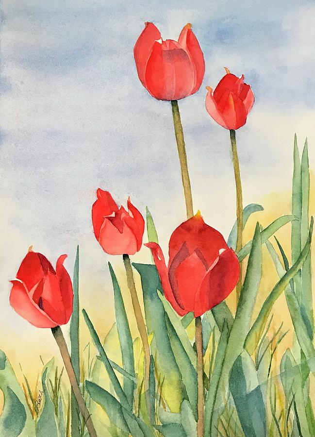 Tulips Painting by Beth Fontenot