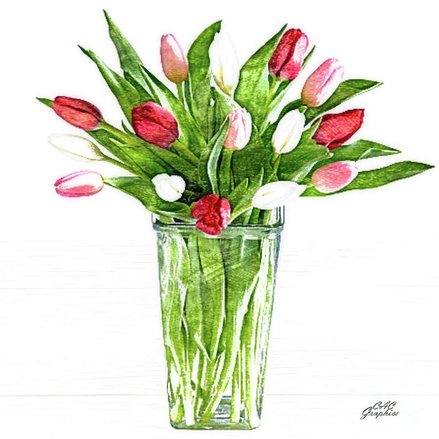 Tulips Painting by CAC Graphics