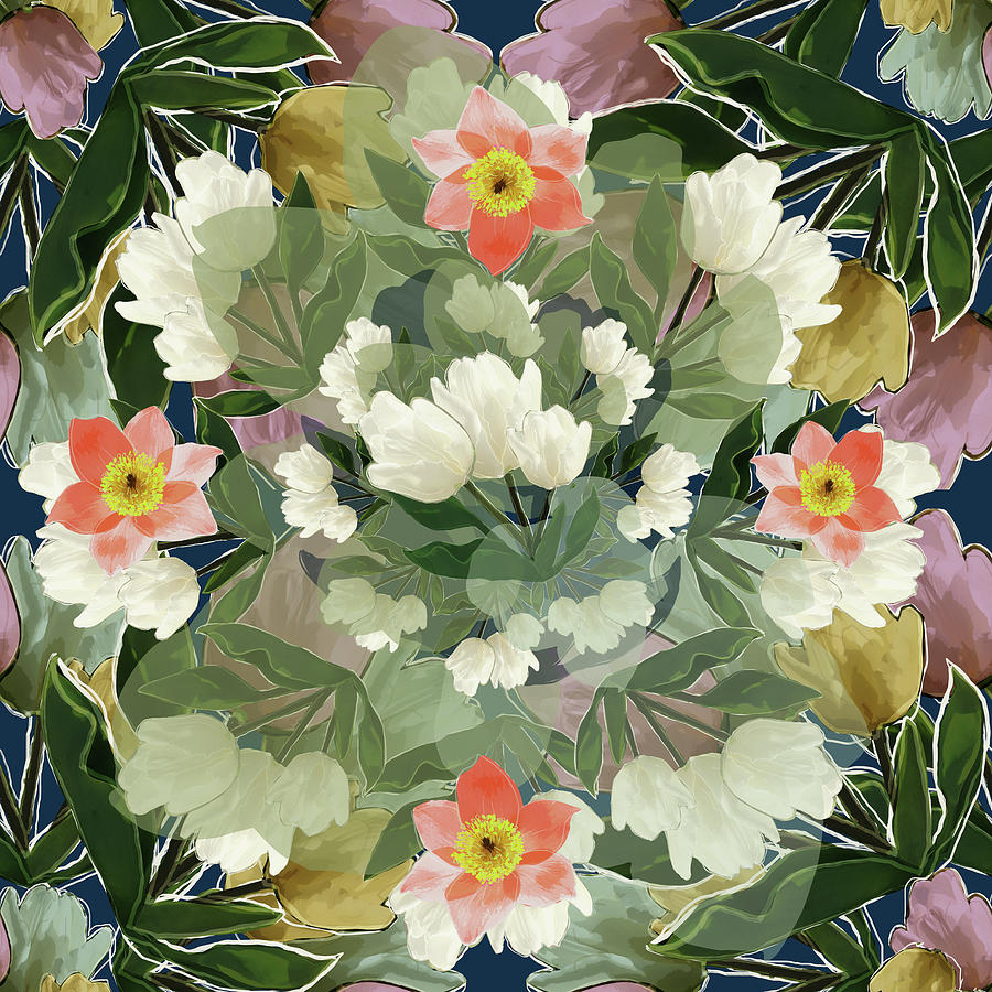 Tulips Floral - Two Mixed Media by BFA Prints