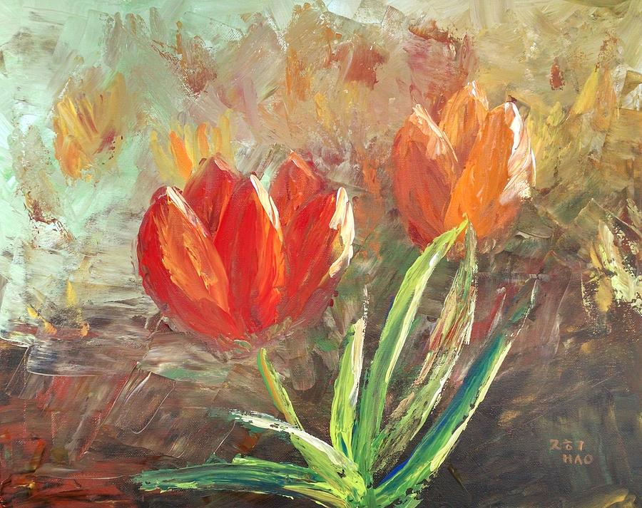 Tulips Painting by Helian Cornwell