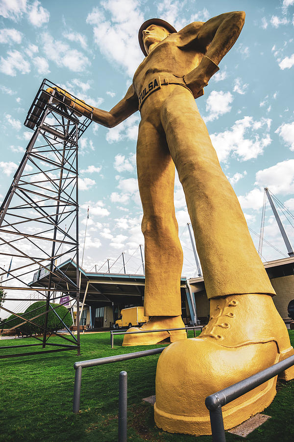 Tulsa Golden Driller Landmark Icon of Oklahoma Photograph by Gregory Ballos