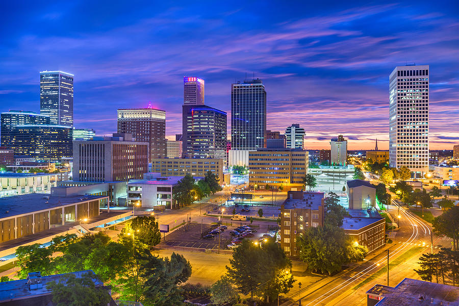 Tulsa, Oklahoma, Usa Skyline Photograph by Sean Pavone Tulsa, Oklahoma, Usa Skyline Photograph by Sean Pavone