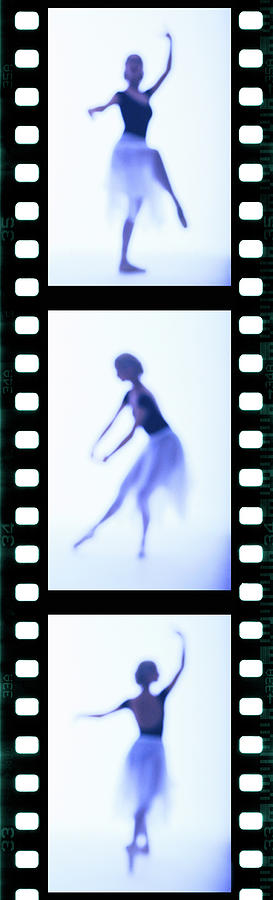 Tungsten Film Strip Of A Female Ballet Photograph by George Doyle