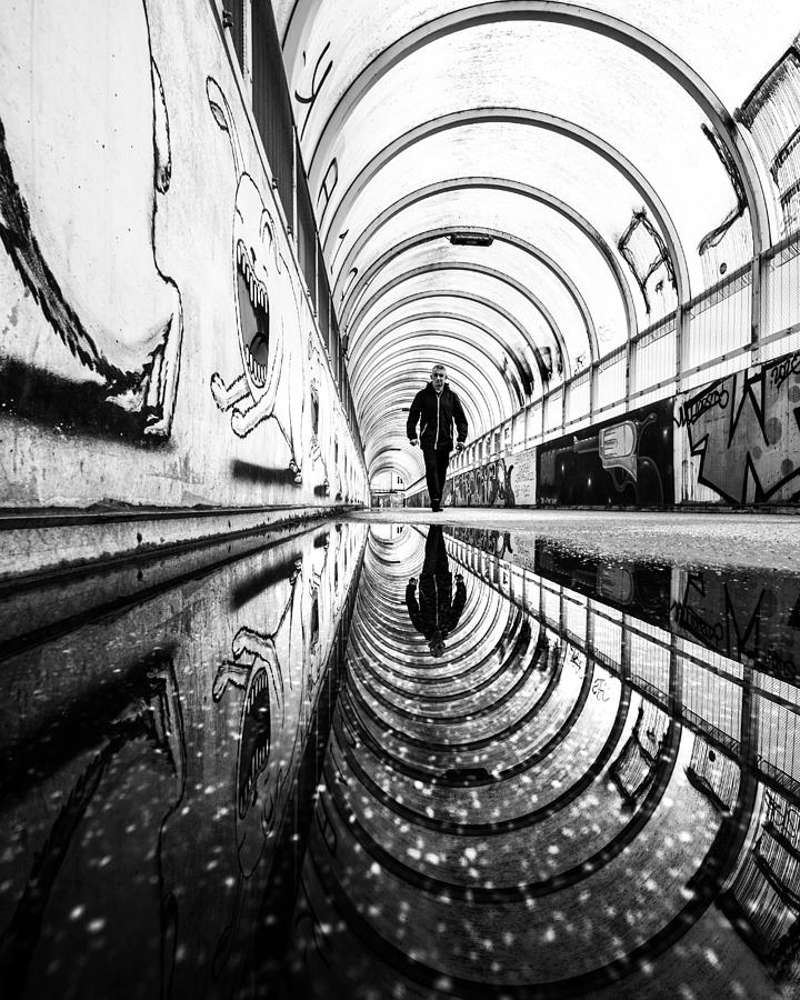 Tunnel Reflection Photograph by Sofie Steenhoudt