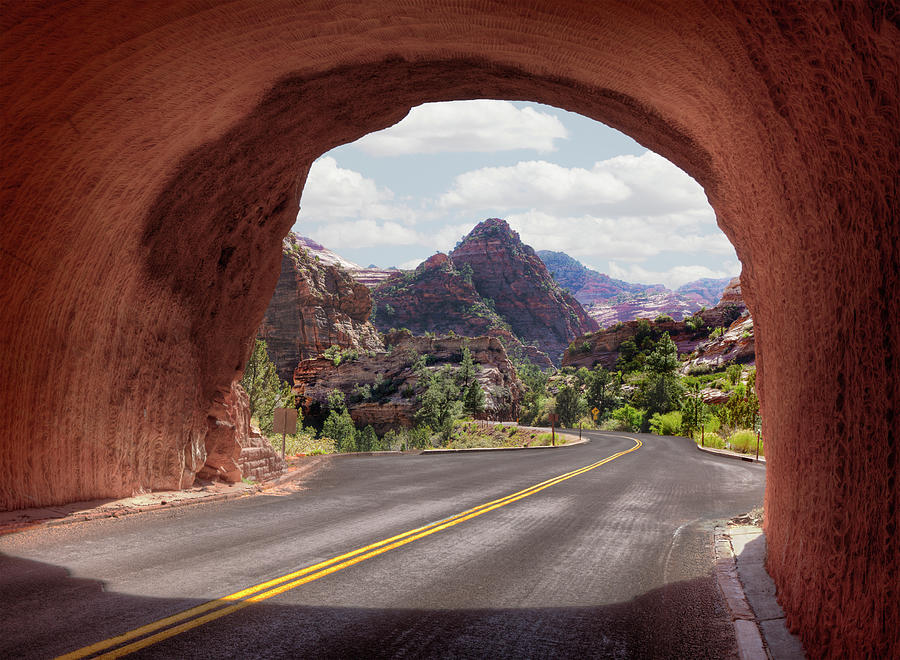 Tunnel, Zion National Park Photograph by Ed Freeman
