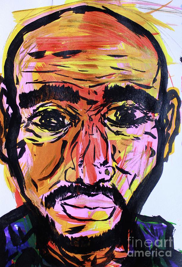 Acrylic Painting - Tupac 1996 by Odalo Wasikhongo