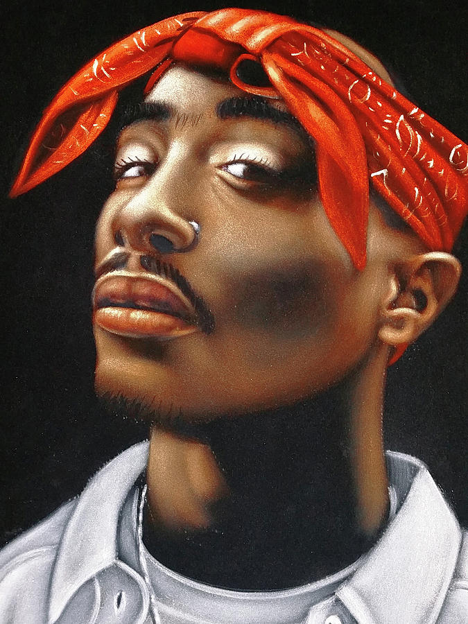 Tupac Painting - Tupac, 2pac portrait by Argo