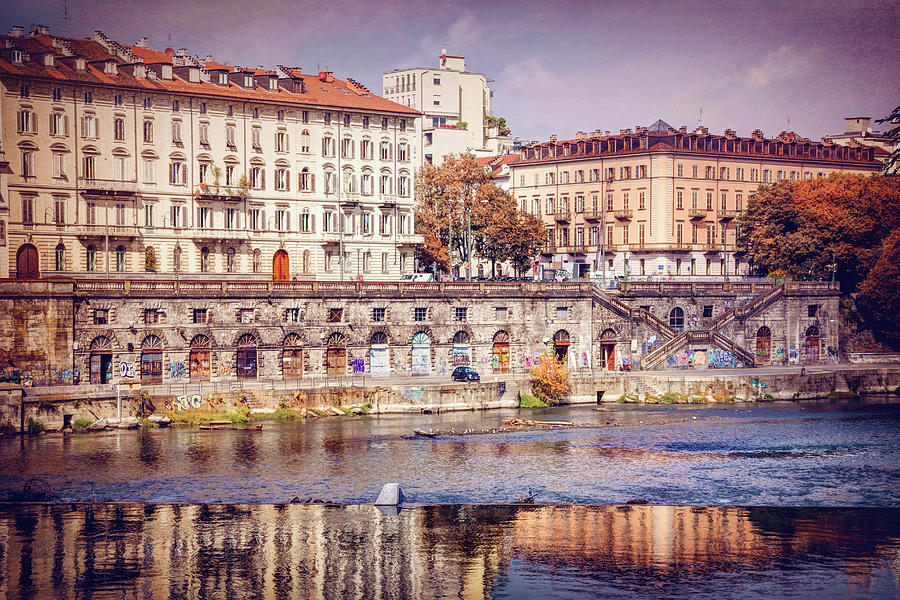 City Photograph - Turin Italy Reflected on the River Po by Carol Japp