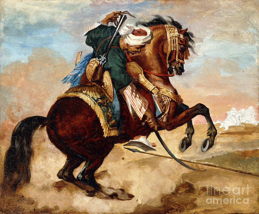 Turk Riding A Brown Alezan Horse, C.1810 Painting by Theodore Gericault