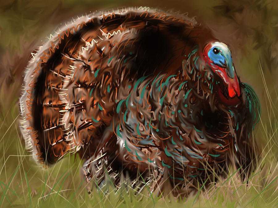 Turkey In The Straw Painting by Jean Pacheco Ravinski