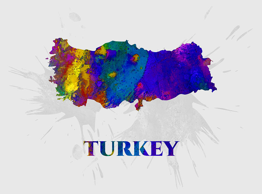 Turkey Map Artist Singh Mixed Media By Artguru Official Maps Pixels 4575