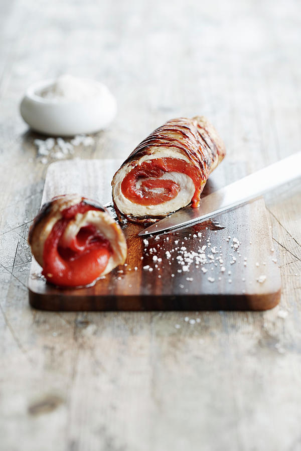 Turkey Roulade With Pepper Photograph by Rafael Pranschke