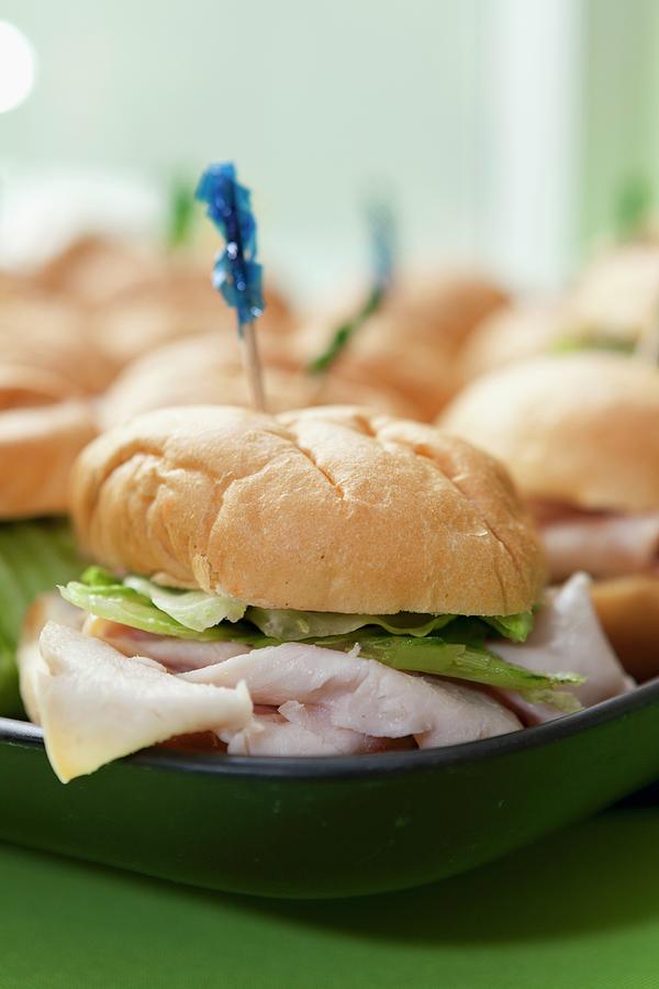 Turkey Sandwiches On A Tray Photograph by Amy Kalyn Sims