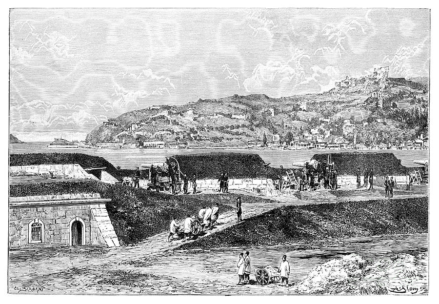 Turkish Batteries And The Entrance Drawing by Print Collector
