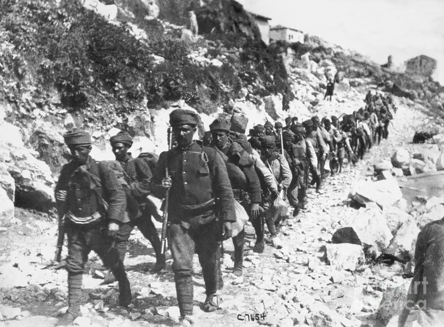 Turkish Infantry On March Photograph by Bettmann