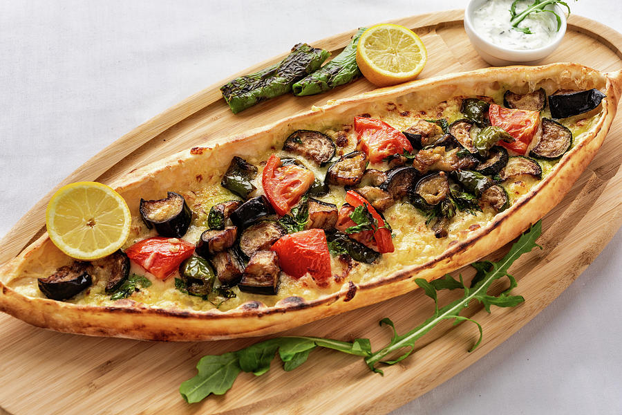 Turkish Pide With Vegetables Photograph by Herbert Lehmann