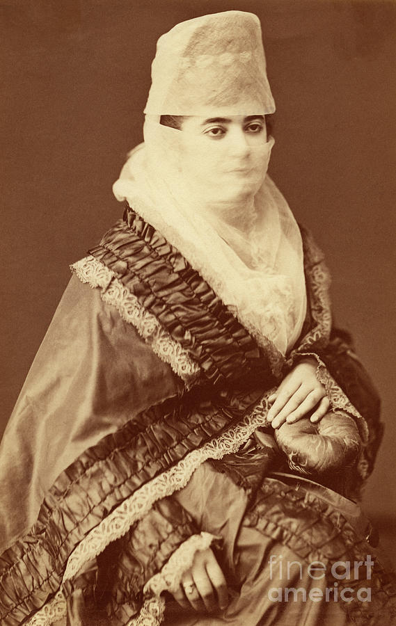 Turkish Woman Wearing A Veil Photograph by Bettmann