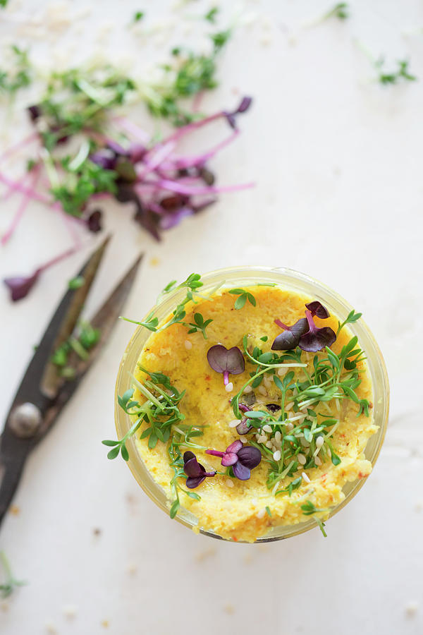 Turmeric Spread With Cress Photograph by Syl Loves - Fine Art America