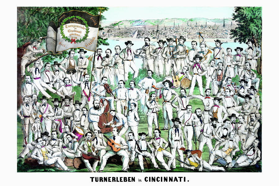 Turnerleben in Cincinnati Drawing by LongView HD