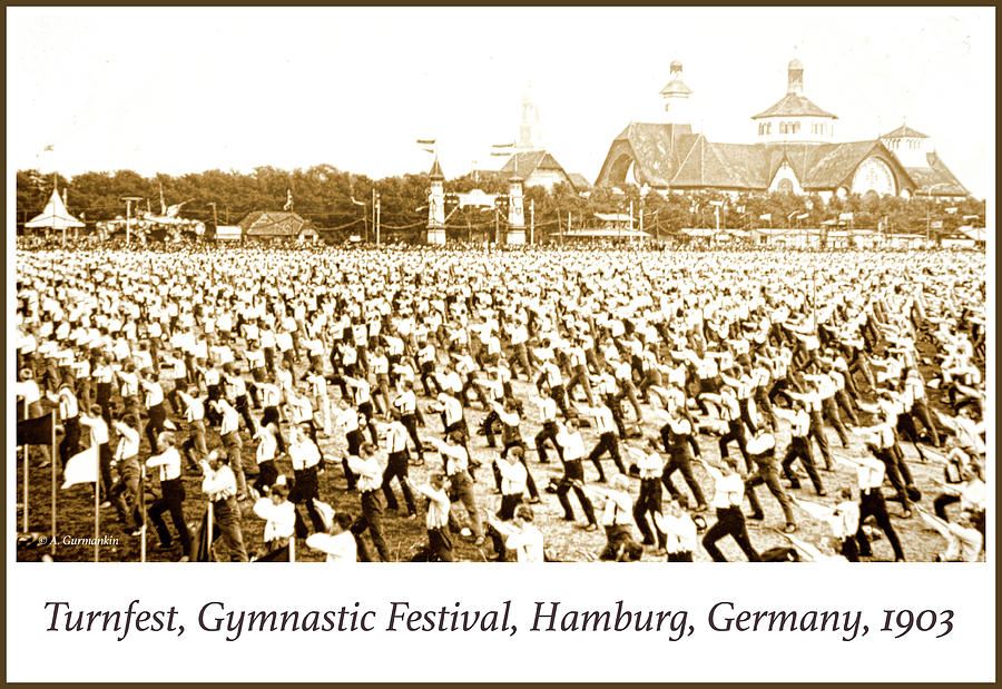Turnfest, Gymnastic Festival, Hamburg, Germany, 1903 Photograph by A Macarthur Gurmankin