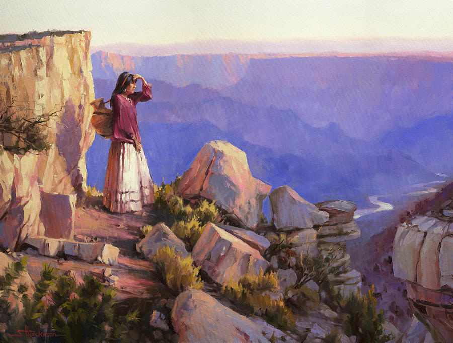 Grand Canyon Painting - Turning Point by Steve Henderson