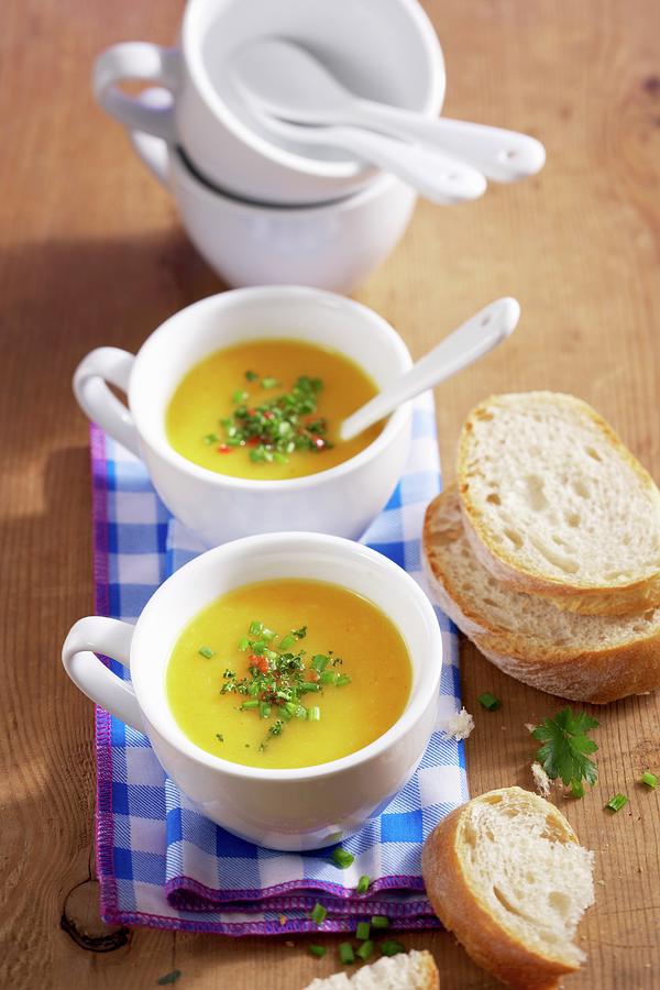 Turnip Soup With Carrots Photograph by Teubner Foodfoto