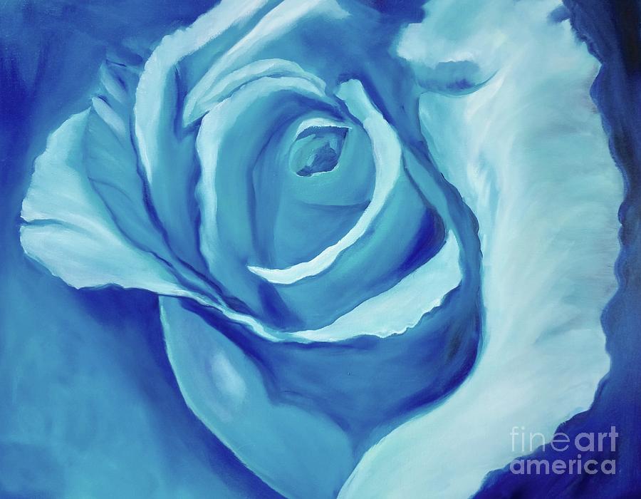 Turquoise Rose 11 Painting by Jenny Lee